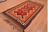 Kilim Red Hand Knotted 46 X 81  Area Rug 100-109171 Thumb 6
