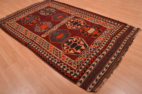 Kilim Brown Hand Knotted 50 X 82 Area Rug 100-109172 Image 3