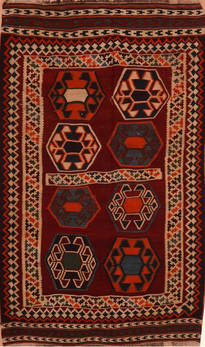 Kilim Brown Hand Knotted 50 X 82 Area Rug 100-109172 Image 0