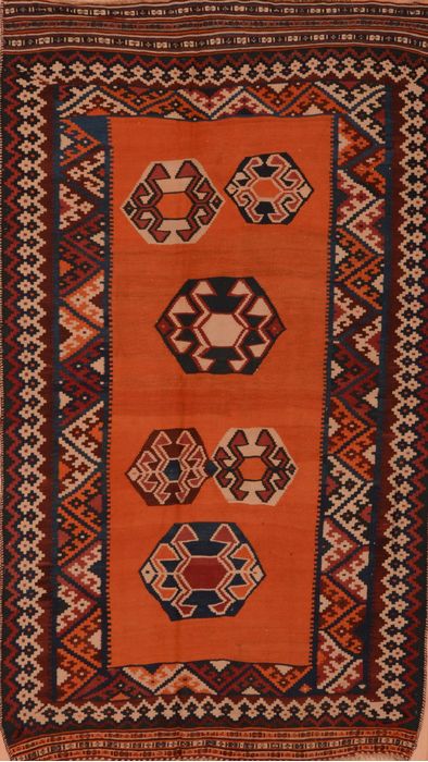 Kilim Brown Flat Woven 411 X 84 Area Rug 100-109174 Image 0