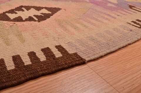 Kilim Beige Flat Woven 411 X 711 Area Rug 100-109175 Image 12