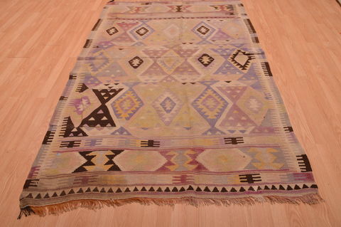 Kilim Beige Flat Woven 411 X 711 Area Rug 100-109175 Image 1