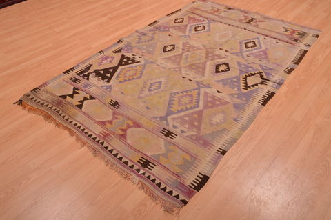 Kilim Beige Flat Woven 411 X 711 Area Rug 100-109175 Image 2