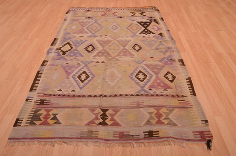 Kilim Beige Flat Woven 411 X 711 Area Rug 100-109175 Image 4