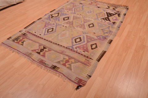 Kilim Beige Flat Woven 411 X 711 Area Rug 100-109175 Image 5