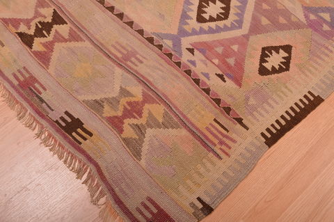 Kilim Beige Flat Woven 411 X 711 Area Rug 100-109175 Image 8
