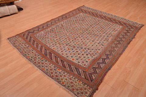 Kilim Brown Hand Knotted 510 X 76 Area Rug 100-109177 Image 6