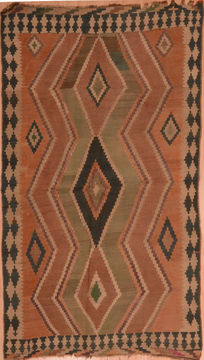 Kilim Brown Flat Woven 4'8" X 7'9"  Area Rug 100-109179