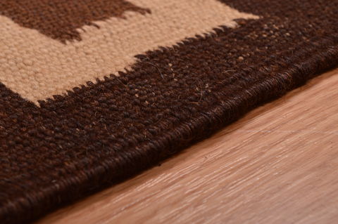 Kilim Brown Flat Woven 41 X 84 Area Rug 100-109180 Image 11