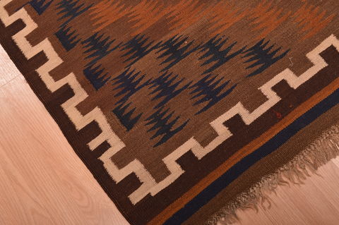 Kilim Brown Flat Woven 41 X 84 Area Rug 100-109180 Image 7