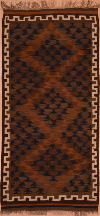 Kilim Brown Flat Woven 41 X 84 Area Rug 100-109180 Image 0