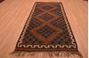 Kilim Brown Flat Woven 41 X 84 Area Rug 100-109180 Thumb 1