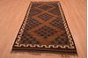 Kilim Brown Flat Woven 41 X 84  Area Rug 100-109180 Thumb 4