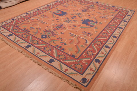 Kilim Red Flat Woven 710 X 99 Area Rug 100-109182 Image 11