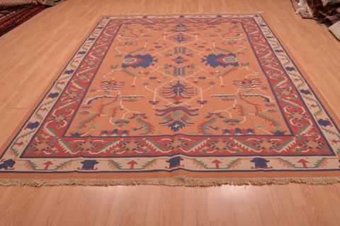 Kilim Red Flat Woven 710 X 99 Area Rug 100-109182 Image 7