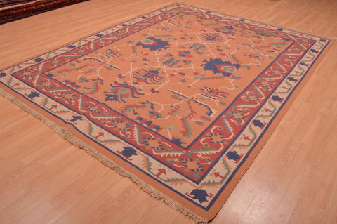 Kilim Red Flat Woven 710 X 99 Area Rug 100-109182 Image 8