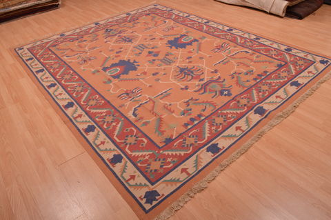 Kilim Red Flat Woven 710 X 99 Area Rug 100-109182 Image 9