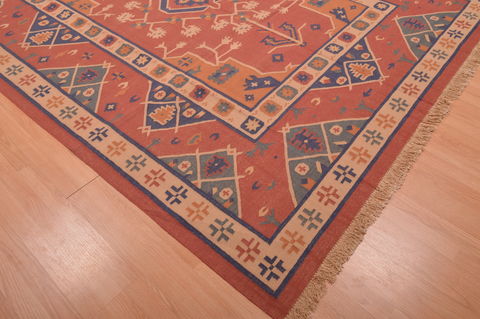 Kilim Red Flat Woven 710 X 90 Area Rug 100-109185 Image 11