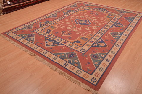 Kilim Red Flat Woven 710 X 90 Area Rug 100-109185 Image 2