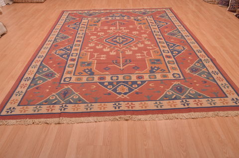 Kilim Red Flat Woven 710 X 90 Area Rug 100-109185 Image 4