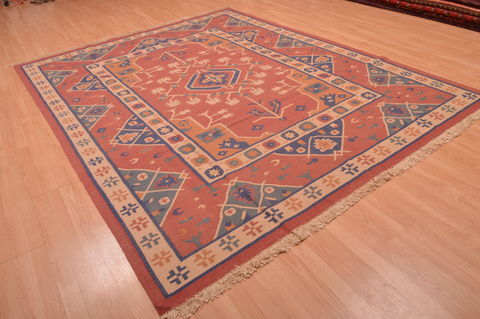 Kilim Red Flat Woven 710 X 90 Area Rug 100-109185 Image 5