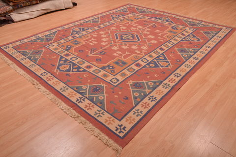Kilim Red Flat Woven 710 X 90 Area Rug 100-109185 Image 6