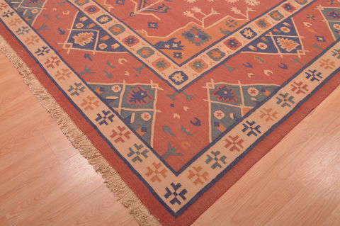 Kilim Red Flat Woven 710 X 90 Area Rug 100-109185 Image 7