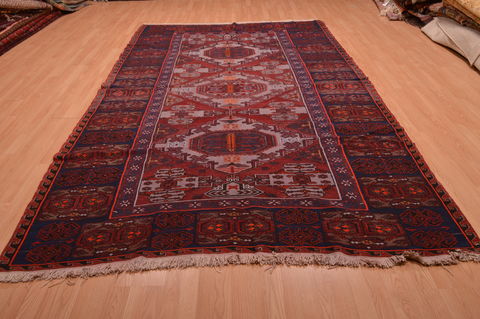 Kilim Red Hand Knotted 611 X 111 Area Rug 100-109186 Image 1