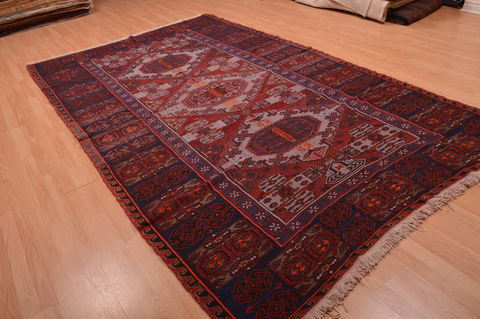 Kilim Red Hand Knotted 611 X 111 Area Rug 100-109186 Image 3