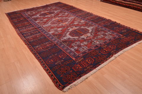 Kilim Red Hand Knotted 611 X 111 Area Rug 100-109186 Image 5