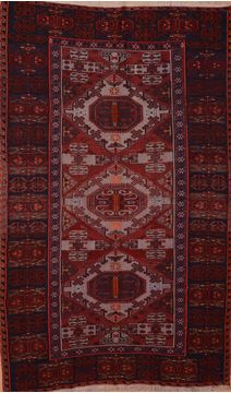 Kilim Red Hand Knotted 6'11" X 11'1"  Area Rug 100-109186