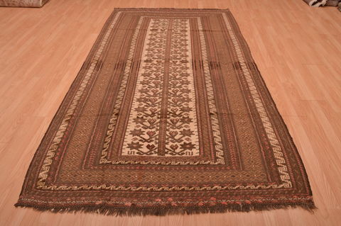 Kilim Beige Hand Knotted 52 X 91 Area Rug 100-109188 Image 4