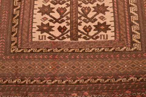 Kilim Beige Hand Knotted 52 X 91 Area Rug 100-109188 Image 8