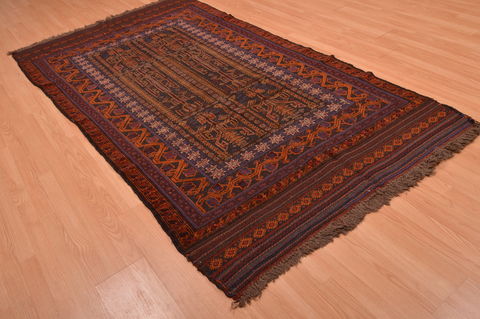 Kilim Brown Hand Knotted 410 X 810 Area Rug 100-109189 Image 16