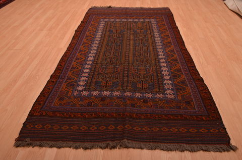 Kilim Brown Hand Knotted 410 X 810 Area Rug 100-109189 Image 1