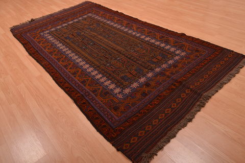 Kilim Brown Hand Knotted 410 X 810 Area Rug 100-109189 Image 3