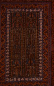 Kilim Brown Hand Knotted 4'10" X 8'10"  Area Rug 100-109189