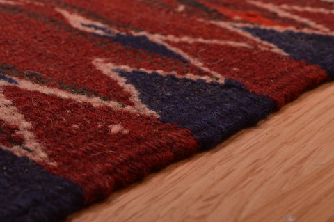 Kilim Red Hand Knotted 48 X 92 Area Rug 100-109190 Image 10