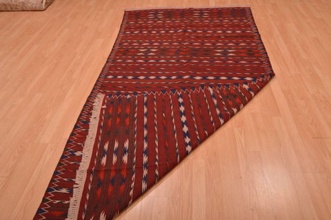 Kilim Red Hand Knotted 48 X 92 Area Rug 100-109190 Image 11