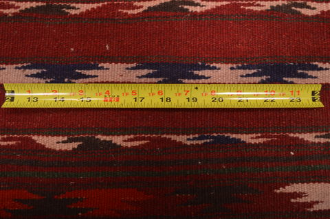 Kilim Red Hand Knotted 48 X 92 Area Rug 100-109190 Image 12