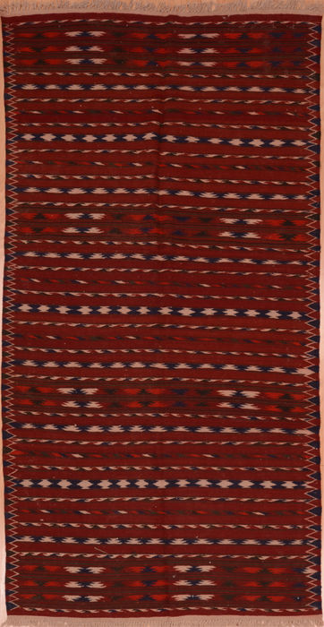 Kilim Red Hand Knotted 48 X 92 Area Rug 100-109190 Image 0