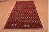 Kilim Red Hand Knotted 48 X 92  Area Rug 100-109190 Thumb 4