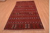 Kilim Red Hand Knotted 48 X 92 Area Rug 100-109190 Thumb 4
