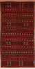 Kilim Red Hand Knotted 48 X 92  Area Rug 100-109190 Thumb 0