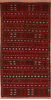 Kilim Red Hand Knotted 48 X 92 Area Rug 100-109190 Thumb 0