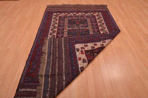 Baluch Blue Hand Knotted 50 X 85 Area Rug 100-109193 Image 13