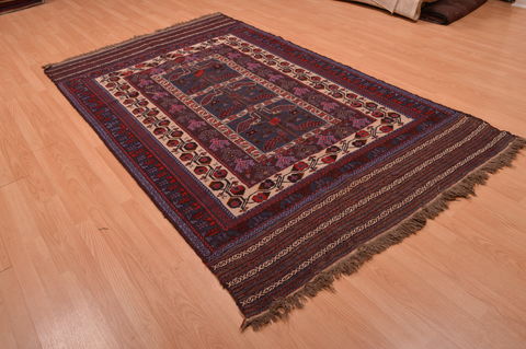 Baluch Blue Hand Knotted 50 X 85 Area Rug 100-109193 Image 16