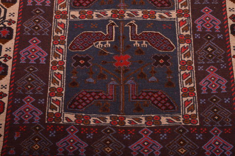 Baluch Blue Hand Knotted 50 X 85 Area Rug 100-109193 Image 8