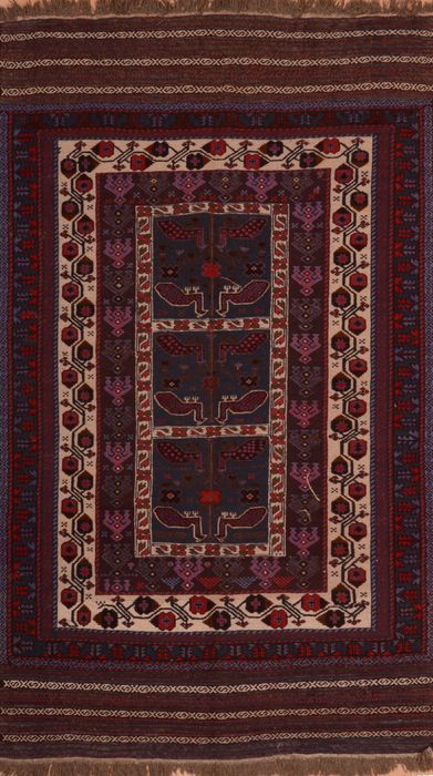 Baluch Blue Hand Knotted 50 X 85 Area Rug 100-109193 Image 0