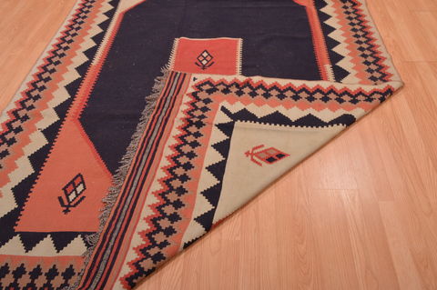 Kilim Blue Flat Woven 67 X 99 Area Rug 100-109196 Image 12